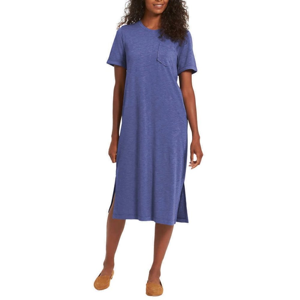 NWoT Jessica Simpson Women's Short Sleeve Maxi Dress Blue Size XL $50 EE023